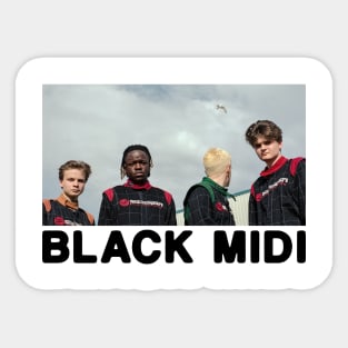 retro black midi Sticker